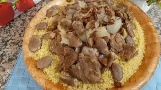 كسكسي تونسي🇹🇳 بالقديد والفول🌺🎀 