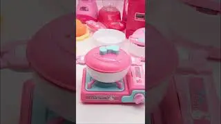 Wangwang Crispy Biscuits & Test Pink Rabbit Kitchen Toy ASMR #toys #unboxing #cookware #kitchenset