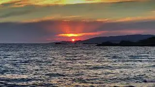 Coucher de Soleil sur la plage de stagnolu &agrave; Bonifacio en Corse sur une musique relaxante en 432 hz