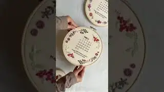 Calendar embroidery! 📆 #embroiderydesigns #calendarembroidery #malaysianembroider