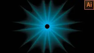 How To Create Blending Star Light In Illustrator | Geometric Design | Adobe Illustrator Tutorial