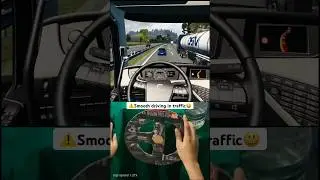 Smooth Driving in Traffic⚠️ Euro truck simulator 2 homemade streering gameplay #shorts