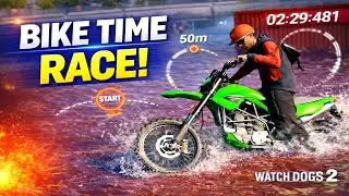 Watch Dogs 2 Bike Time Race | Can I Beat the Timer? ⏱️#gaming #gta #watchdogs