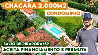 CHÁCARA 2.OOOm²  - R$790mil,  FINANCIA!!! (Porteira Fechada)
