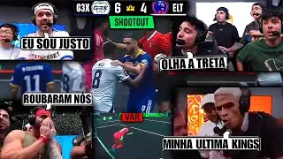 REAÇÃO DOS STREAMERS AO SHOOUTOUT POLÊMICO DO KELVIN G3X X REAL ELITE! KINGS LEAGUE