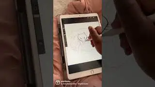 🌱 Drawing Cute Cats and plants on IPad Procreate🌱#artshorts #shorts