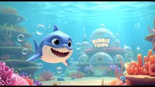 Baby Shark Swam Past Bubble Town | Fun Ocean Nursery Rhyme for Kids | Songs for Children