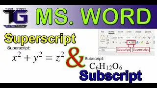 Use of Subscript Superscript in MS Word [In Hindi] #subscription #superscript