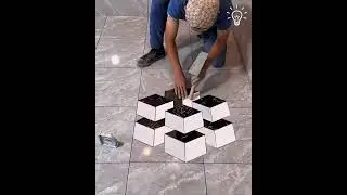 This bathroom floor tile decorations is works of art!