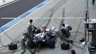 フォーミュラ・ニッポン　３２小暮卓史　ピット作業 失敗