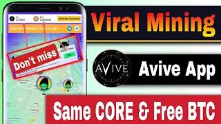 New Mining app || Avive Same core app || Daily earn 10$ to 20$ || link discription