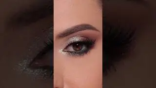 brown shimmery eyes with touch of dark olive 🫒💚🤎 #shorts #makeup #eyemakeup