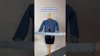Mini denim Jacket outfit made  with fashion designer kit #fashion #toys #barbie #creative #sewing