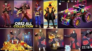 OB52 Update All Collection Review I Free Fire New Event I FF New Event I Free Fire x Jujutsu Kaisen