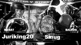 SFV/SF5 AE Juriking20 (Menat) vs Smug (Balrog) Ranked match set