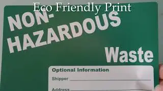 Non-Hazardous Waste Labels