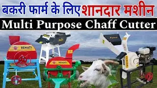 बकरी फार्म के लिए शानदार मशीन 👍 Multi Purpose Chaff Cutter Machine #goat #machine #video #full