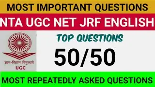 UGC NET ENGLISH LITERATURE | Questions and answers | NTA NET ENGLISH | PREVIOUS YEAR QUESTIONS