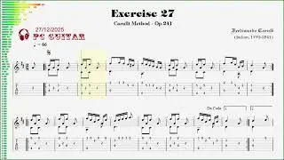 Carulli method, Exercise 27 (Valse), guitar