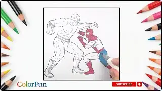 Spider-Man Bone Saw Battle Coloring | Relaxing Art Video