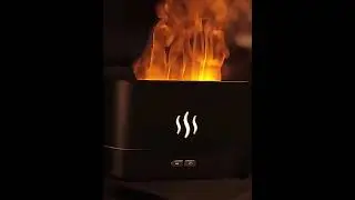 USB Simulation Flame Night Light  Water Tank Humidifier Suitable for Bedroom Living Room Office