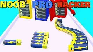 NOOB vs PRO vs HACKER in Battery Run 3D