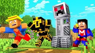 TROLLEO A MIS AMIGOS CON UN CREEPER ROBOT EN MINECRAFT TROLL 😂