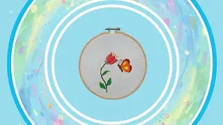 Beautiful Fabric Painting on Cloth | Simple Butterfly & Flower Art | Cyan Colours