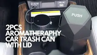 2PCS Aromatherapy Car Trash Can with Lid