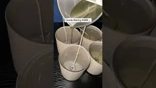 Candle pouring is sooo satisfying! #candleshorts #candlemaking #shorts