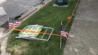 People stake their claim of free, hot real estate in Upper Arlington ahead of 4th of July