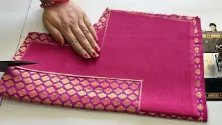 Potli Button Blouse Design | Boat Neck Blouse Design | Cutting And Stitching Back Neck Blouse Design