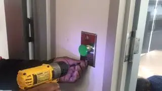 Installing of exit Plate with mushroom head push button