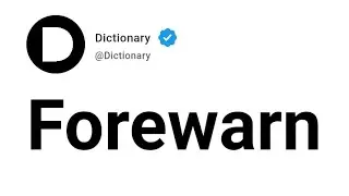 Forewarn Meaning In English