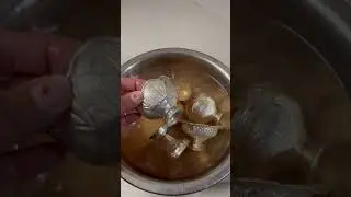 How to Clean Silver Pooja Items at Home 😍 #shorts #shortvideo #short #youtubeshorts #silvercleaning