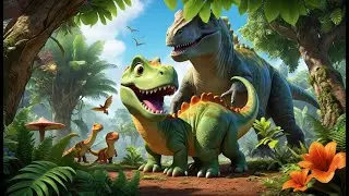 Row Row Your Dinosaur | Dinosaur Boat Song for Kids | Prehistoric Adventure Rhyme
