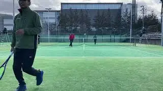 ソフトテニス　第４回お年玉争奪交流戦　耕太・西出　vs   海藤・油井