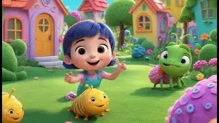 Five Tiny Caterpillars Counting Steps | Fun Nursery Rhyme | Kids Songs | Baby Music