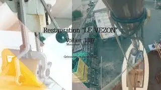 Restauration du voilier Le Vezon : travail du gréeur-mateloteur