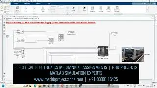 Electric Railway DC 750V Traction Power Supply System Passive Harmonic Filter Matlab Simulink
