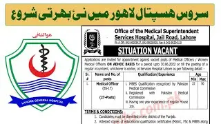 Lahore Service Hospital Jobs latest 2022