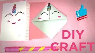 DIY Homemade unicorn stationary items | Art and craft with Manjiri 🦄