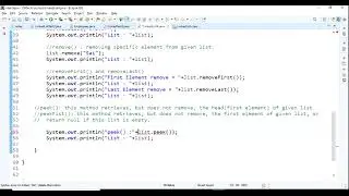 6) JAVA LinkedList example with methods
