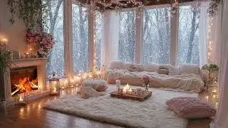 Soothing Winter Piano Music with Fireplace Ambience for Study and Relaxation