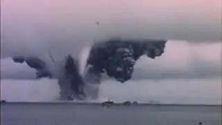 Huge non-nuclear explosion in Kamikaze attack on USS John Burke