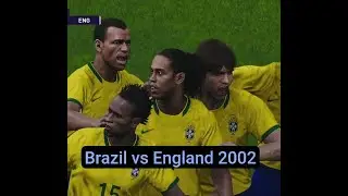 Brazil vs England 2002 Gameplay PES