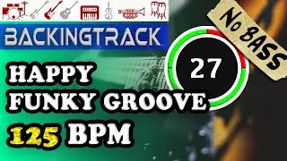 Backing Track Happy Funky Groove for Slap Bass Practice (No Bass jam in Gm 125 BPM)