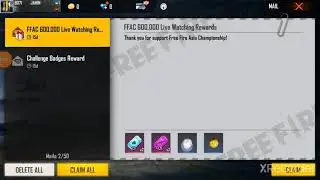 Free fire 600k live watching redeem code today| FFAC 600k watching complete redeem code