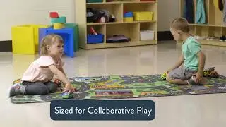 City Life Rectangle Rug for Classrooms & Playrooms &ndash; Soft, Safe, and Kid-Friendly!
