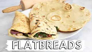 How to Make Italian Flatbreads | PIADINE | + 2 Vegetarian Filling Idea (NO YEAST)